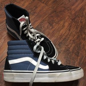 Sk8-Hi blue and black vans
